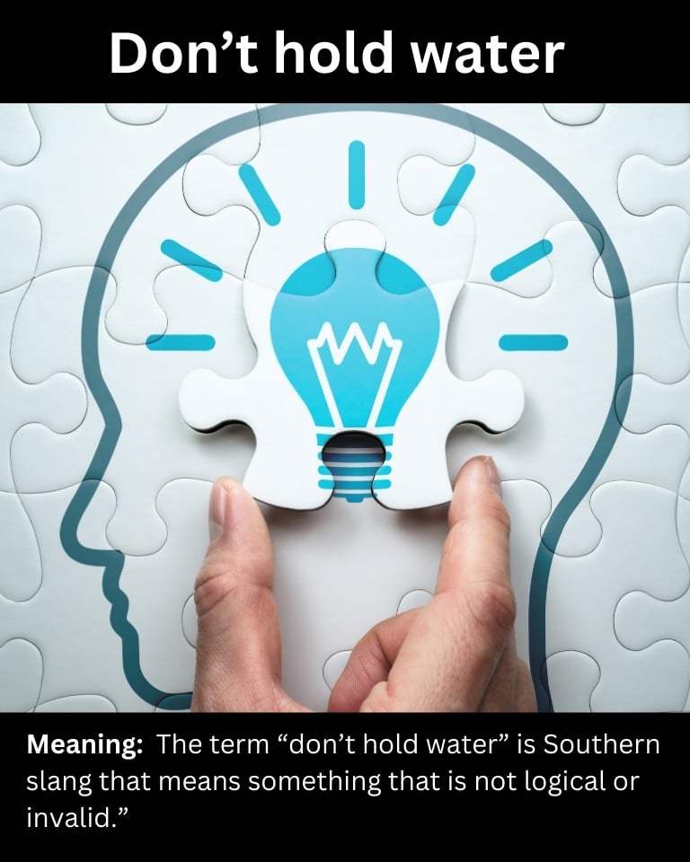 Don’t hold water