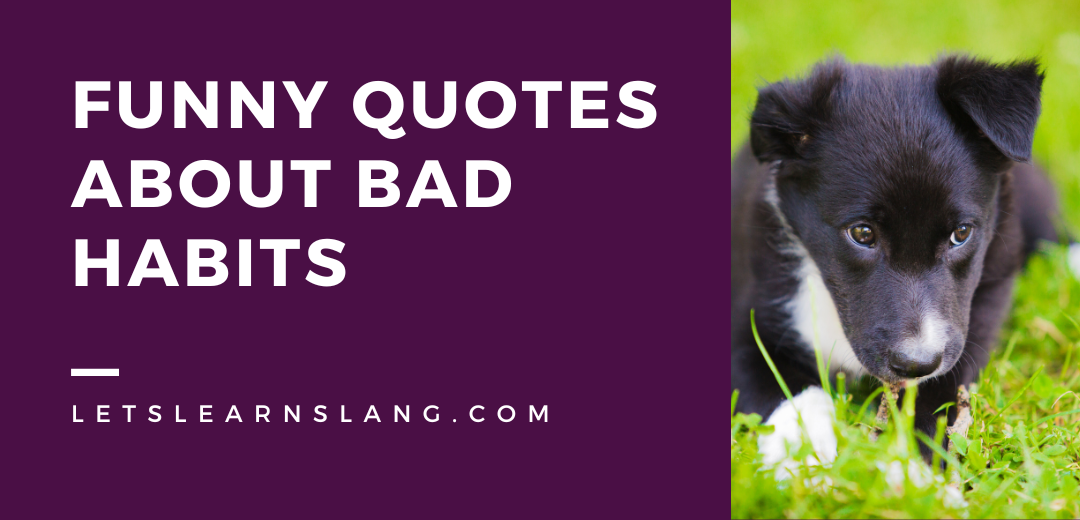 Funny Quotes About Bad Habits