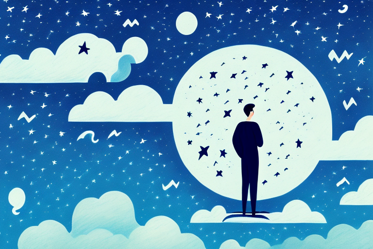 A person looking up into the night sky