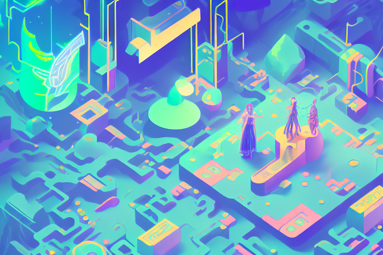 A person in a dream-like environment