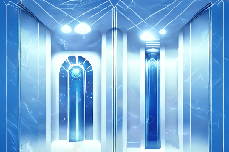 An elevator with a dream-like atmosphere