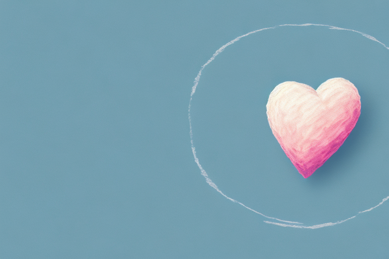 A dreamy landscape with a heart-shaped object in the center