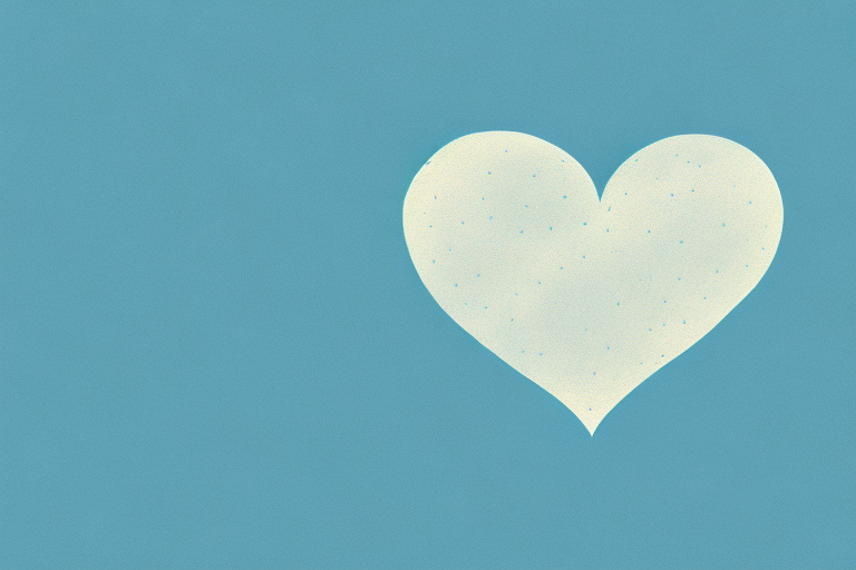 A dreamy landscape with a heart-shaped cloud in the sky