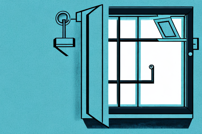 A prison cell with a barred window