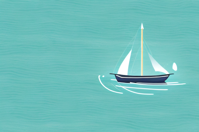 A boat in the middle of a vast and peaceful ocean