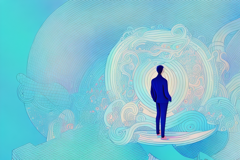 A person in a dreamscape