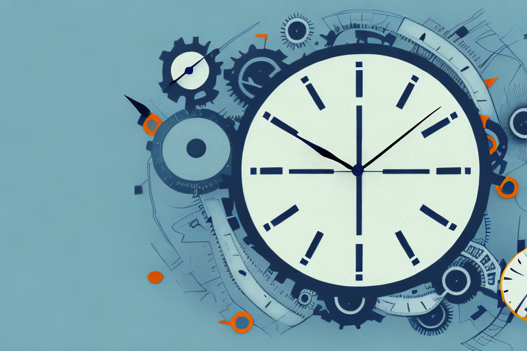 A clock with its hands pointing to a late time