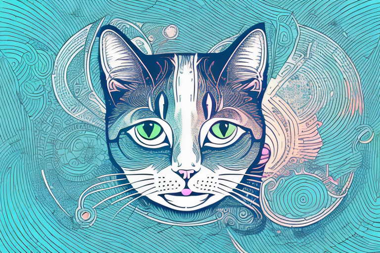A cat scratching a dreamy