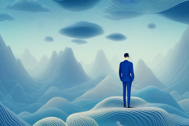A person's back with a dreamlike