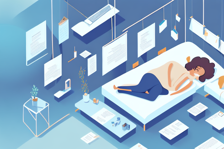 A person sleeping peacefully in a bed