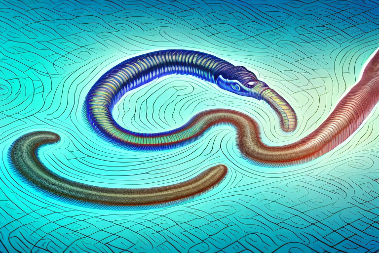 A centipede in a dream-like setting