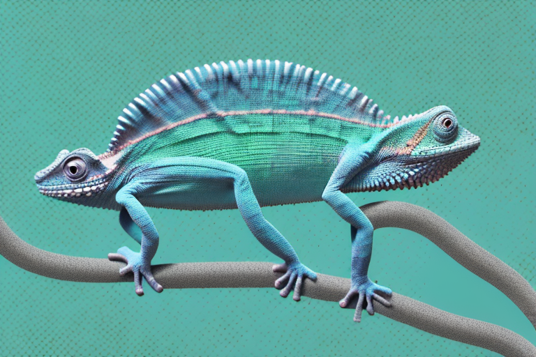A chameleon in a dream-like setting