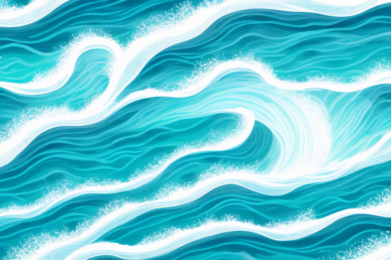 A large ocean wave crashing onto a beach