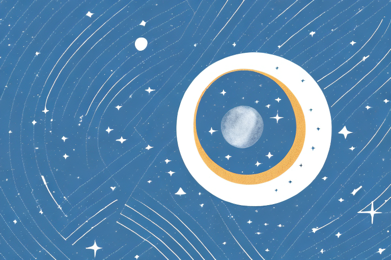 A night sky filled with stars and a crescent moon
