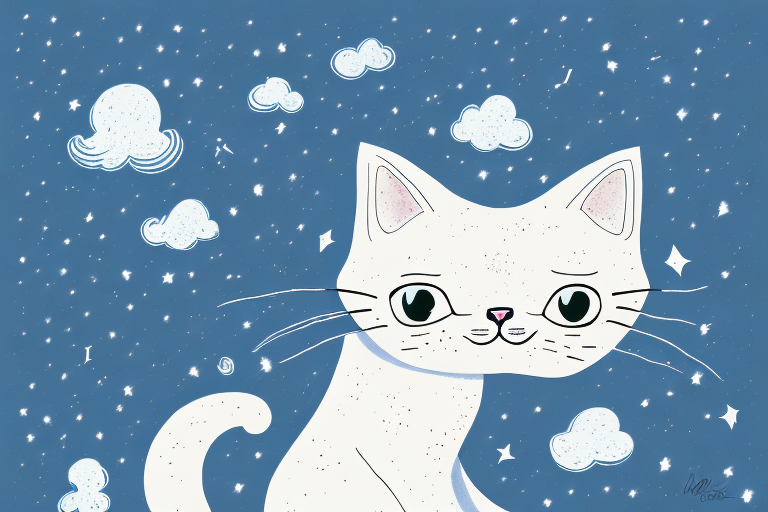 A cat with a dreamy expression