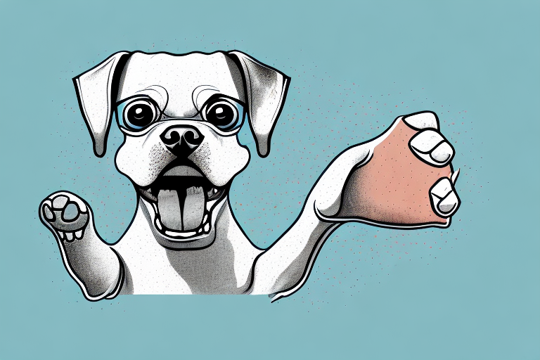 A dog in the process of biting a person's leg