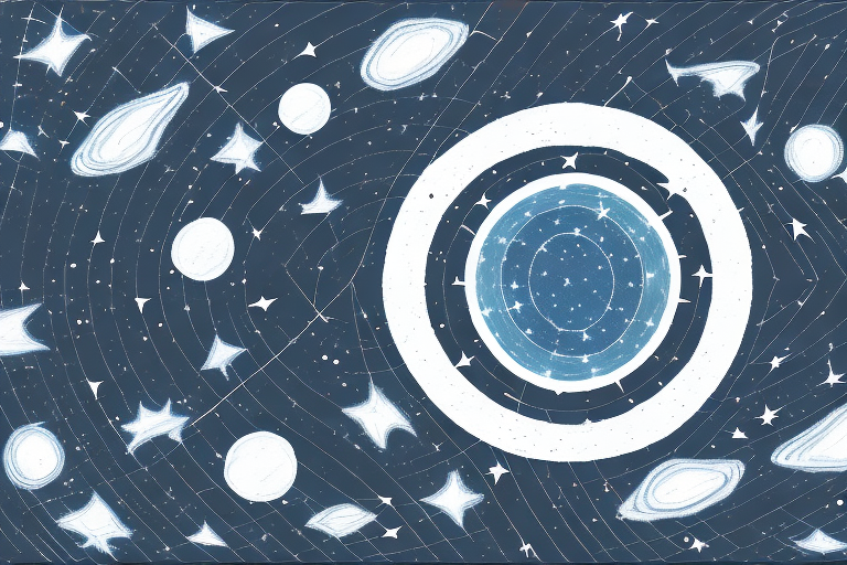 A night sky with a black moon and stars