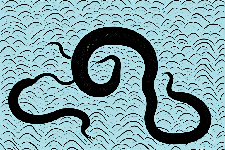 A black snake in a dream-like setting
