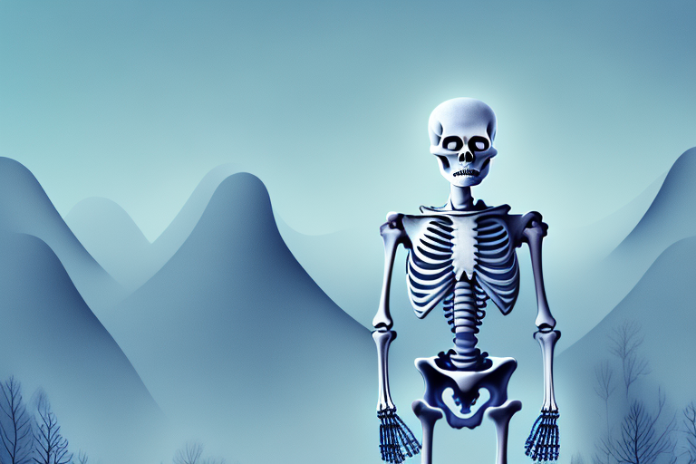 A skeleton surrounded by a dreamy