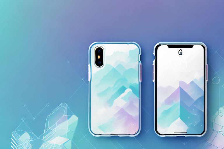 A transparent phone case with a dreamy