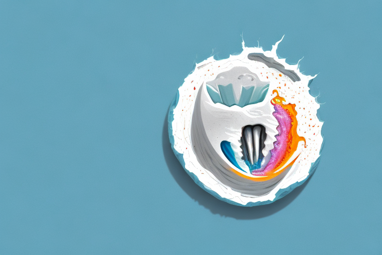 A cracked tooth in a dreamlike setting