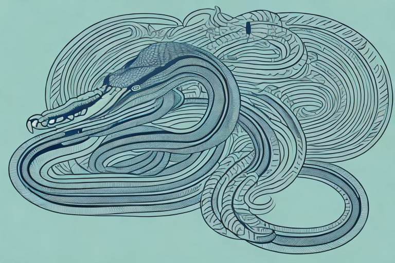 A coiled cobra with its hood raised