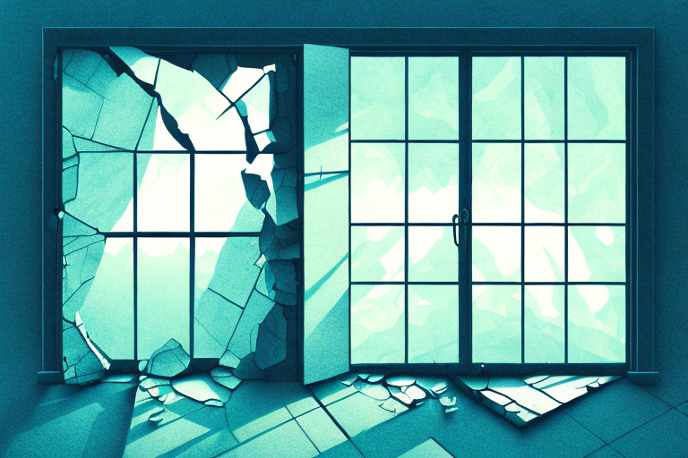 A broken window with a dream-like