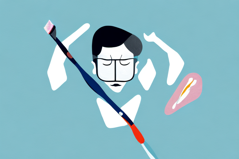 A person sleeping with a toothbrush in their dream