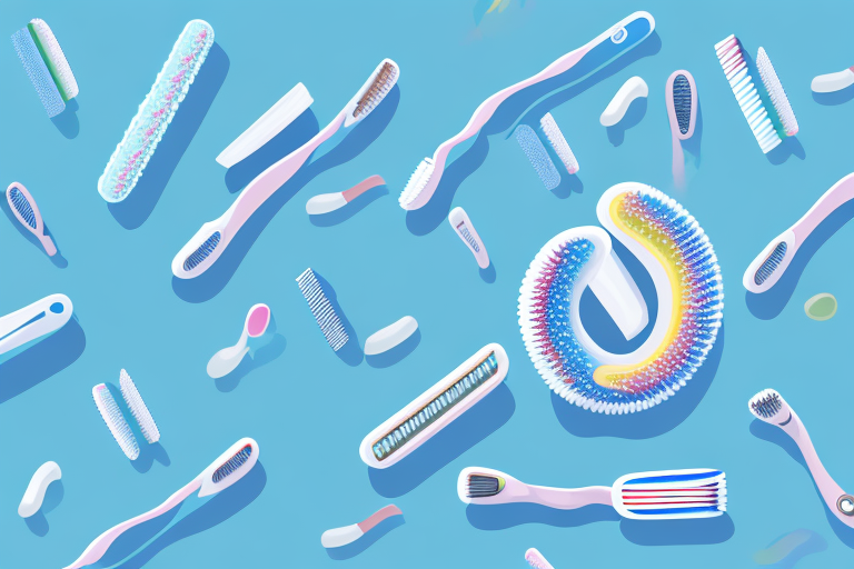 A toothbrush and toothpaste with a dreamy