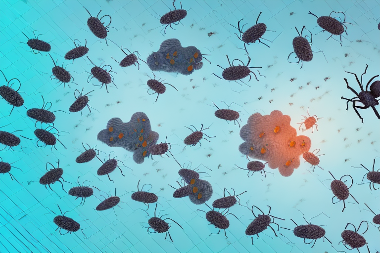 A swarm of bugs attacking a person's dreamscape