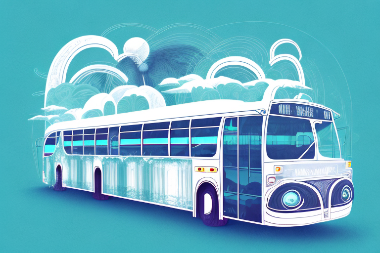 A bus in a dream-like setting
