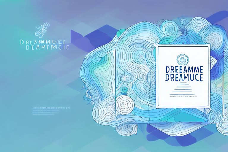A dreamscape featuring a couple of abstract shapes in the foreground