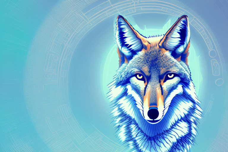 A coyote in a dream-like setting