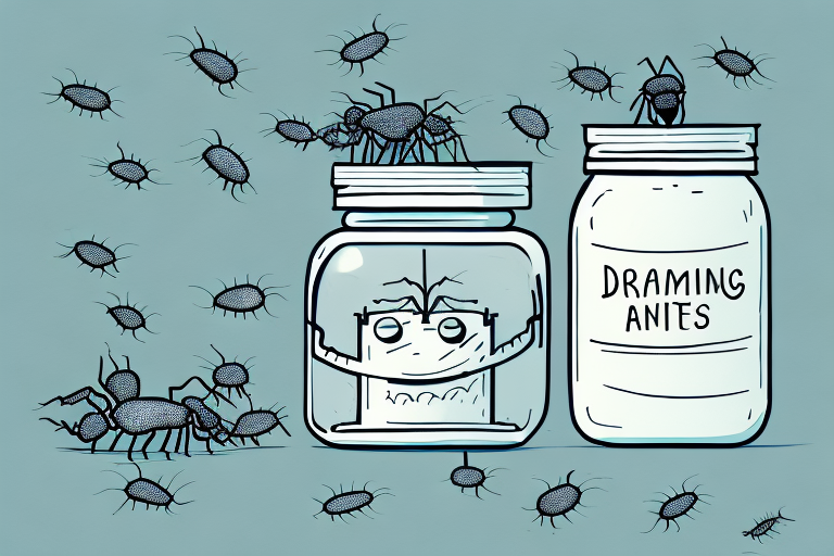 A person dreaming of a jar full of white ants