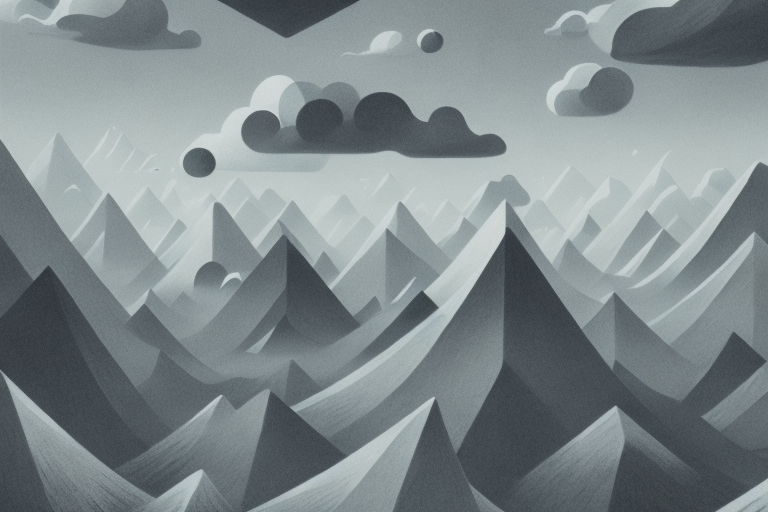 A charcoal-colored landscape with dreamy