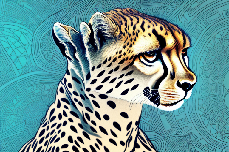 A cheetah in a dream-like setting