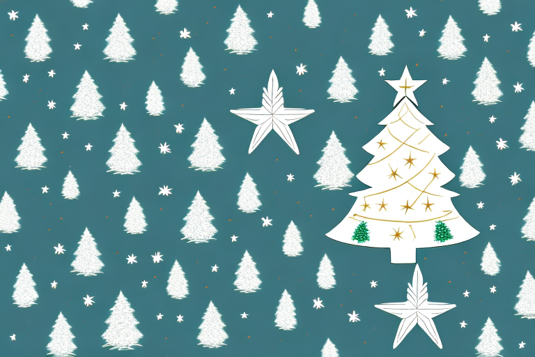 A christmas tree with a star at the top