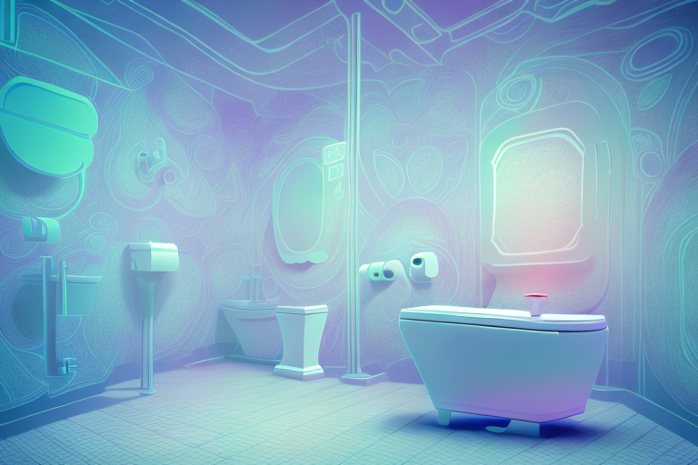 A toilet with a dreamy