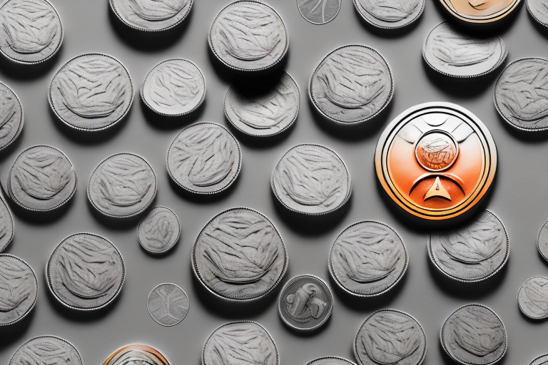 A pile of coins with a dream-like