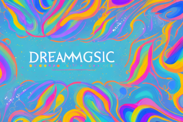 A dreamscape with vibrant colors and shapes