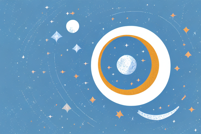 A dreamscape with a crescent moon and stars