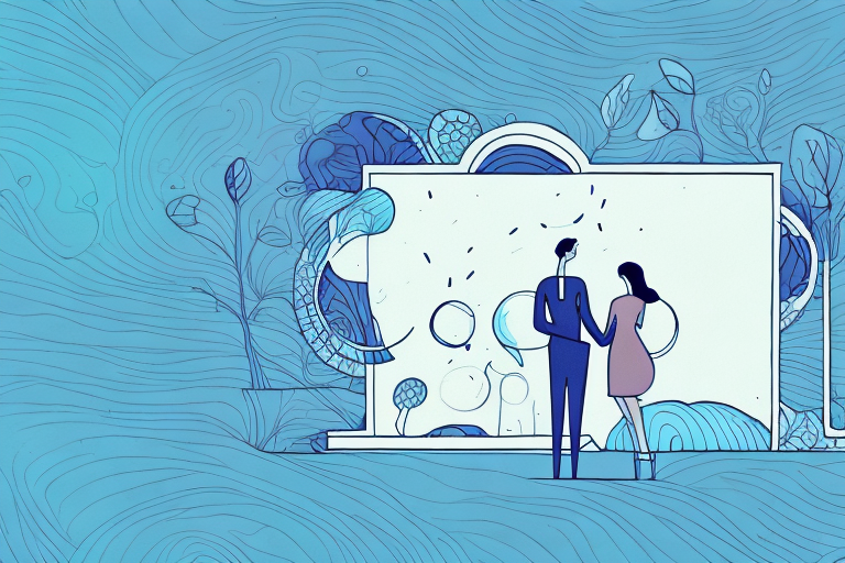 Two people cuddling in a dreamlike setting