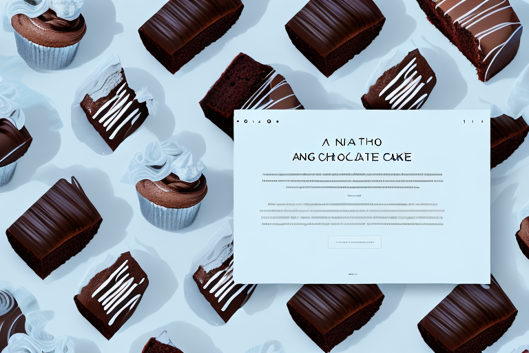 A large chocolate cake with a dreamy
