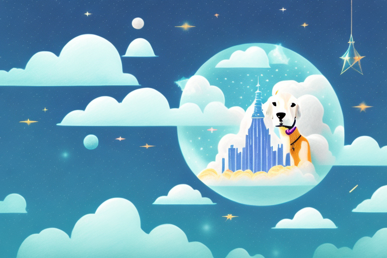 A pet in a dream-like setting