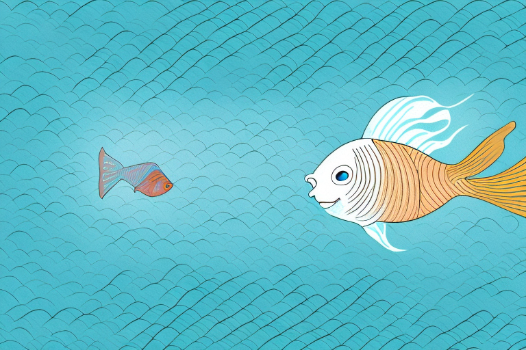A fish swimming in a dream-like setting