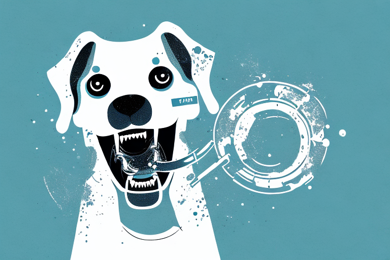 A dog with its teeth bared
