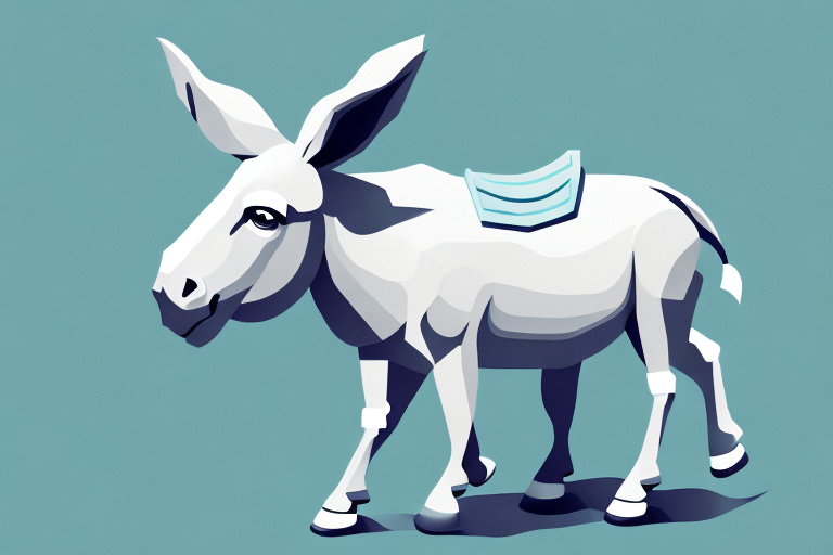 A donkey in a dream-like setting