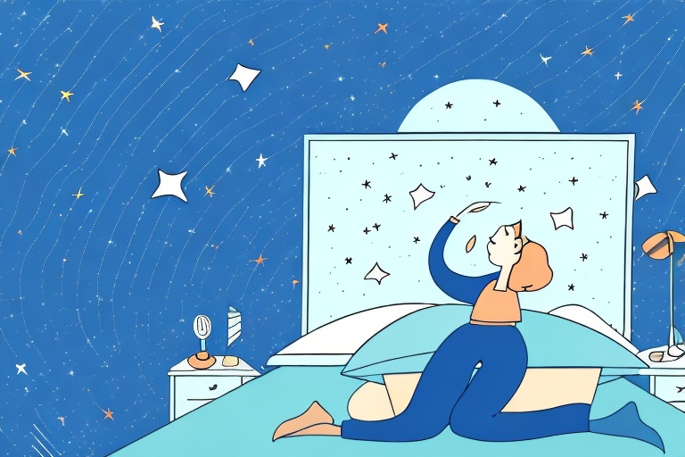 A person lying in bed