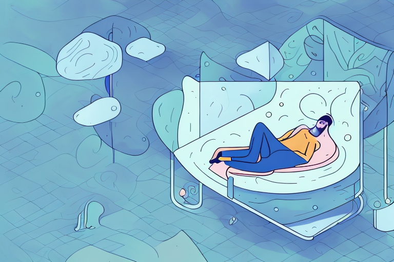 A person sleeping peacefully in a dream-like setting