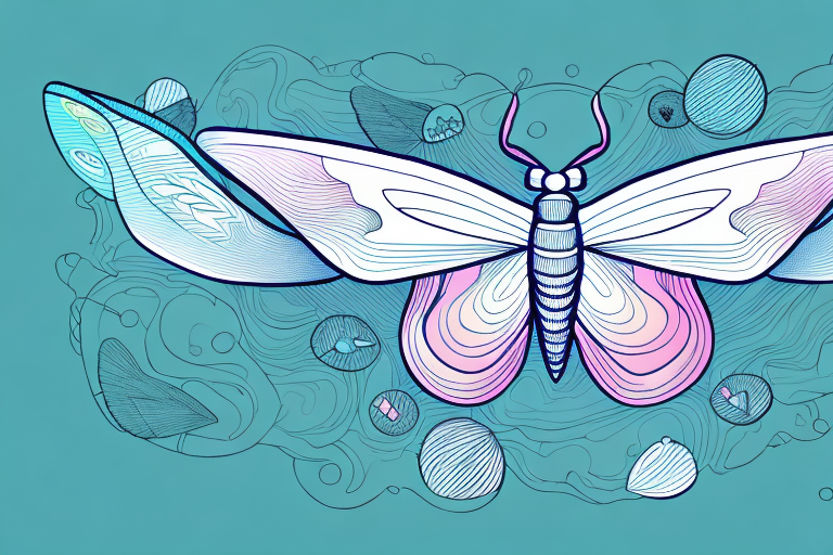 A giant moth in a dream-like setting
